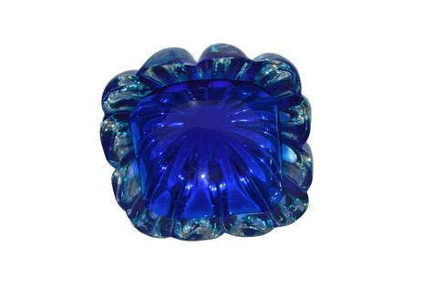 Blue Murano Glass Bowl At 1stdibs