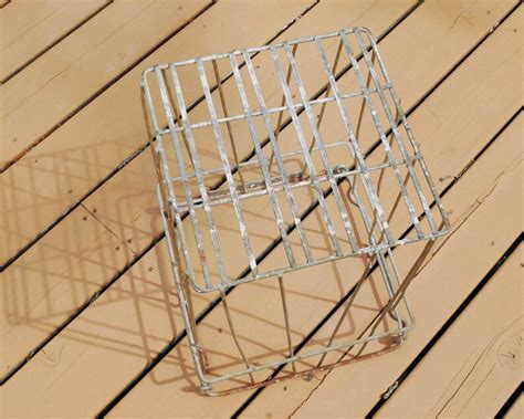 Metal Egg Crate Rustic Farmhouse Decor Vintage Wire Basket Etsy
