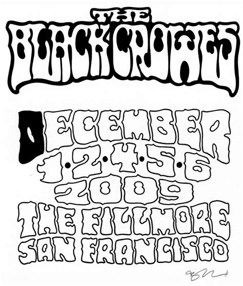 Black Crowes Fillmore Dec 2009 T Shirt In Brian Pecks Its Only Rock