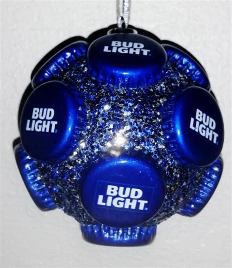 Bud Light Beer Bottle Cap Christmas Ornament Etsy
