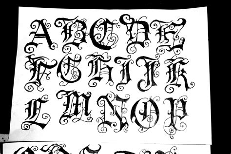 Gothic Alphabet Tattoo Number Fonts Nakiroe