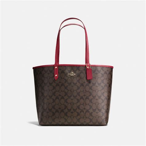 Coach® Reversible City Tote In Signature Canvas