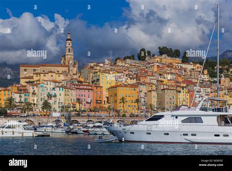 Town Menton In France Stock Photo Alamy