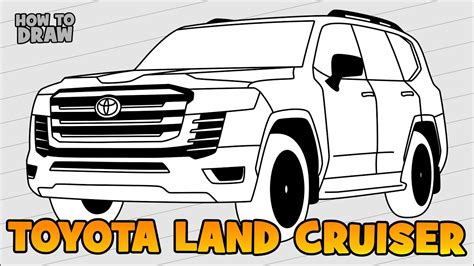 How To Draw Toyota Land Cruiser 200 2021 Youtube