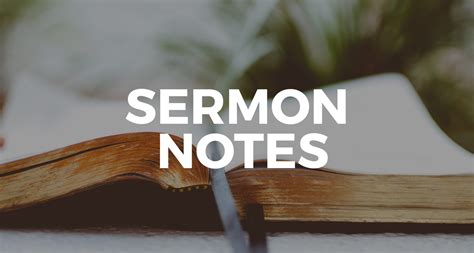 Northwest Church | Sermon Notes