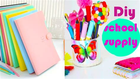 Diy School Supplies For Back To School Easy And Cute Hacks Youtube