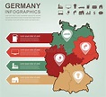 Germany Map with Infographic Elements. Infographics Layouts Stock ...