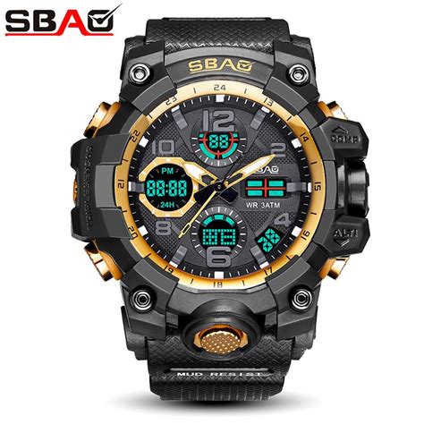 Buy Sbao Sport Watch Men Digital Led Electronic Watches Tpu Quartz