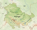 Thuringia Physical Map