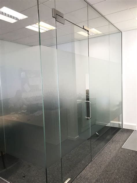 From Glass At Work Glazed Corner Office With Frameless Glass Door For