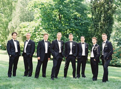 Groomsmen In Classic Tuxedos Elizabeth Anne Designs The Wedding Blog