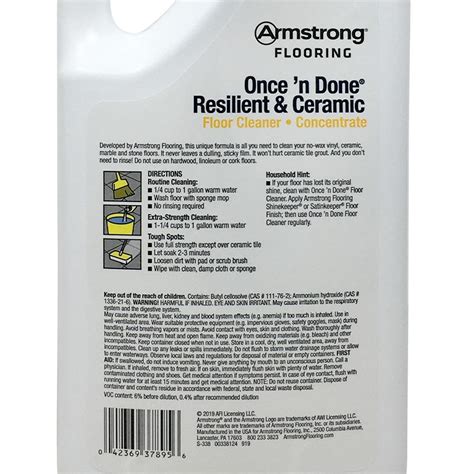 Armstrong Oncen Done Resilient And Ceramic Floor Cleaner Concentrate 32