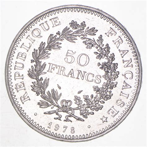 Silver World Coin 1978 France 50 Francs World Silver Coin 301