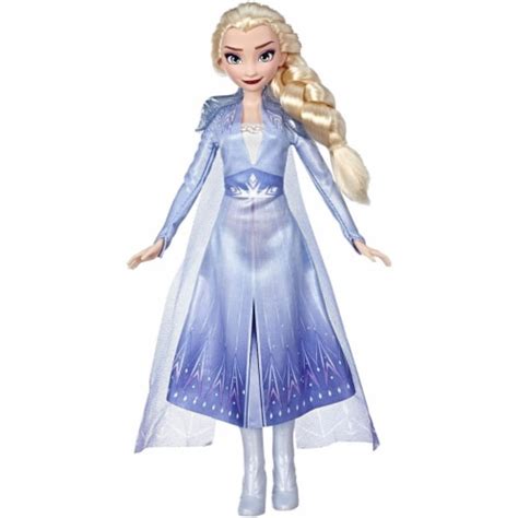 Disney Frozen 2 Elsa Fashion Doll Blonde Braid Ice Princess Blue Dress