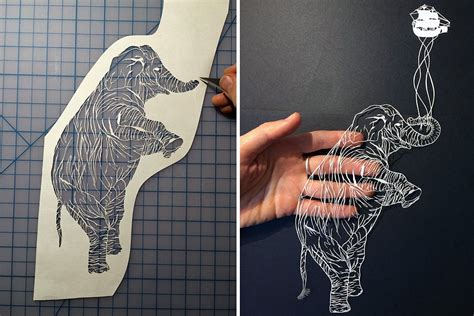 Amazing Drawings Are Actually Made Of Insanely Complex Cut Paper