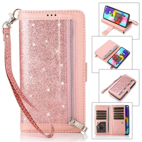 Dteck Wallet Case For Samsung Galaxy A51 4g Luxury Glitter Bling Pu
