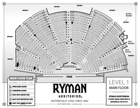 The Ryman Seating Chart