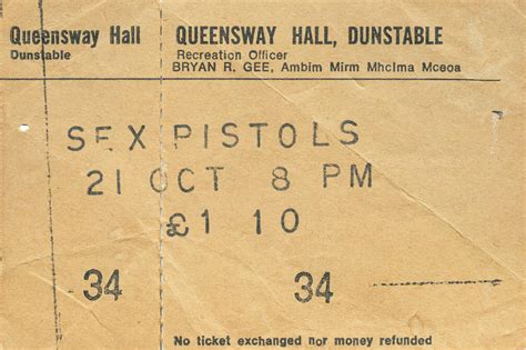 Bonhams Punk Rock A Rare Complete Sex Pistols Concert Ticket And