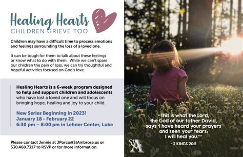 Healing Hearts Grief Ministry - Saint Ambrose Catholic Parish