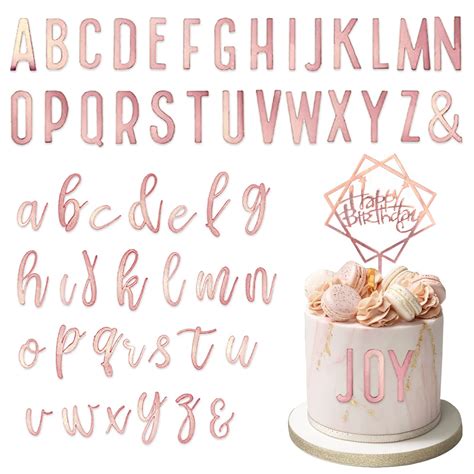 Buy Acrylic Alphabet Letter Cake Topper Diy Custom Cake Toppers With