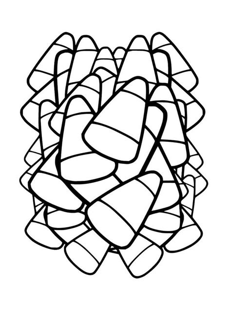 Candy Corn Coloring Page Free Printable