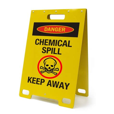 Danger Chemical Spill Portable A Frame Sign Bc Site Service