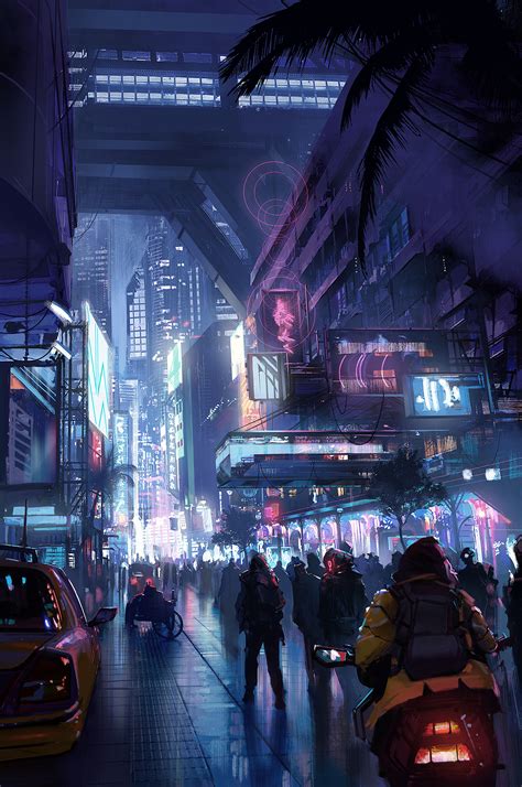 Cyberpunk City Futuristic Neon Lights Buildings Cyberpunk 4k Images