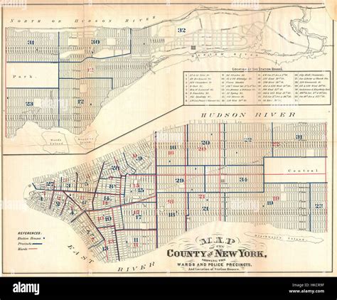 Map New York City 1870 Hi Res Stock Photography And Images Alamy