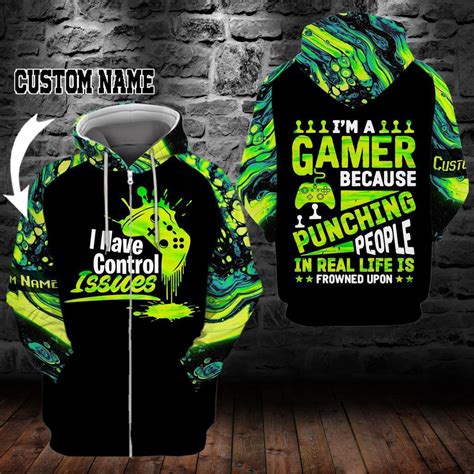 Gamer Green Im A Gamer Because Punching People In Real Life Is Frowne