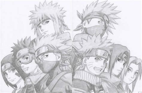 Team Minato I Team Kakashi By Antylopa Naruto Sketch