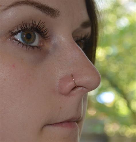 Small Nose Ring Hoop Gold Nose Stud Nose Ring Cartilage Etsy