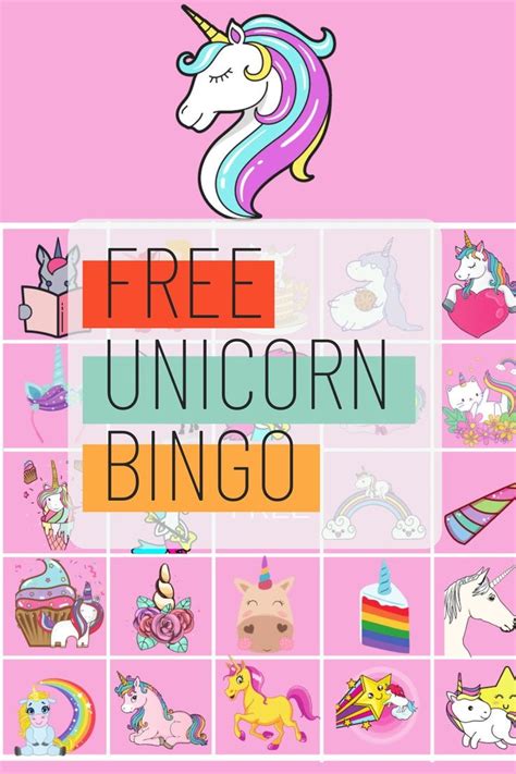 Free Printable Unicorn Bingo Cards