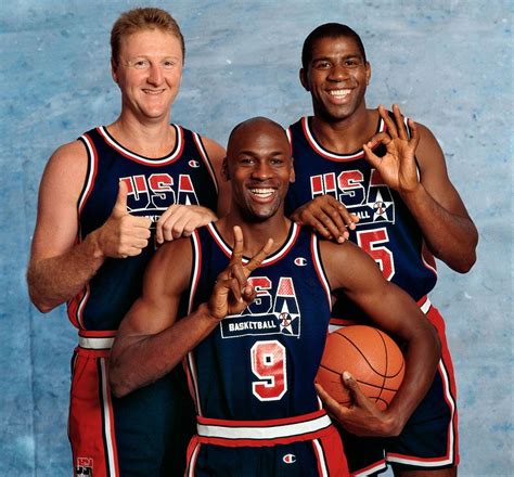 The Three Biggest Stars Of The Dream Team Michael Jordan Larry