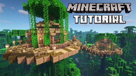 Minecraft Aesthetic Beginner Survival Tree House Tutorial Jungle