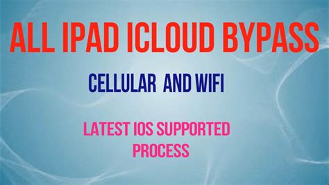 All Ipad Icloud Bypass Hardware Method