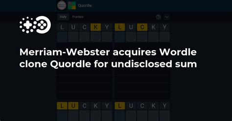 MerriamWebster acquiert le clone de Wordle, Quordle, pour une somme
