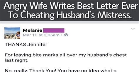 angry wife writes best letter ever to cheating husband s mistress this is gold pictures