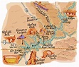 Michael A Hill Illustration: Glen Canyon illustrated map
