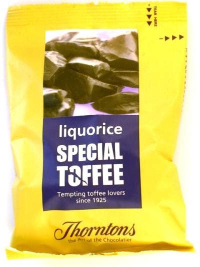 Thorntons Special Black Liquorice Toffee Gluten Free Black Licorice Candy