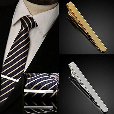 Hot Selling Tie Clips Fashion Metal Silver Gold Simple Necktie Tie Bar