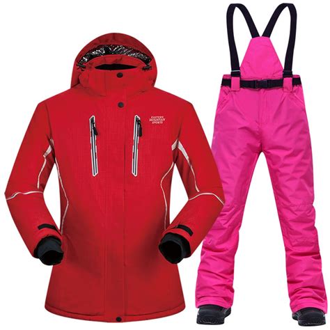 women ski suit winter ski jacket and pants high quality windproof waterproof breathable thermal