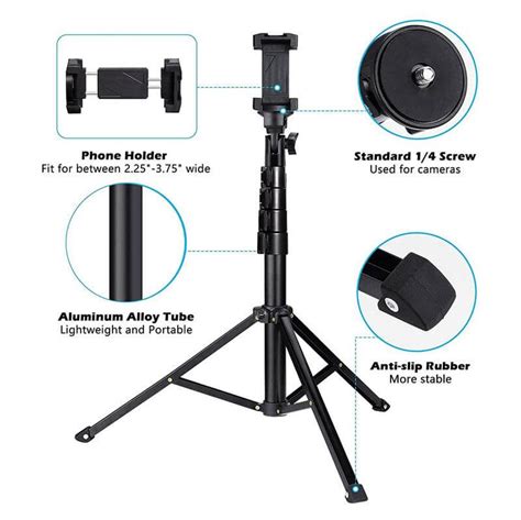 Ubeesize 51 Extendable Tripod Stand With Bluetooth Remote For Iphone