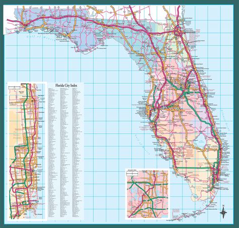 Large Detailed Roads And Highways Map Of Florida State Vidianicom Images