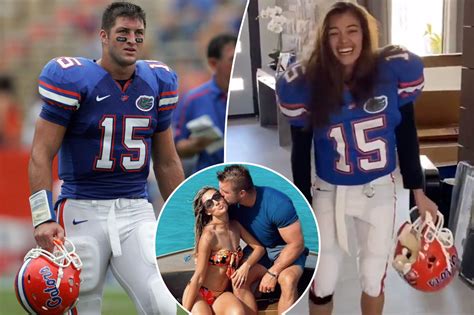 tim tebow s wife former miss universe demi leigh mimics his famou