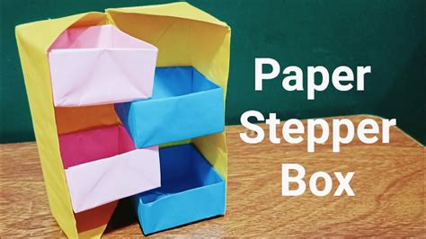 Diy Secret Stepper Paper Box Stepper Box Paper Craft Easy Secret