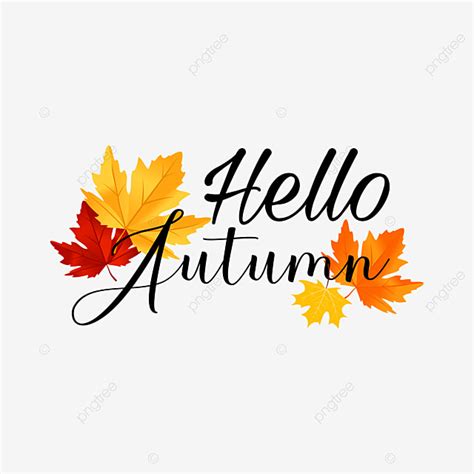 Hello Autumn Leaves Label Badge Text Effect Ai For Free