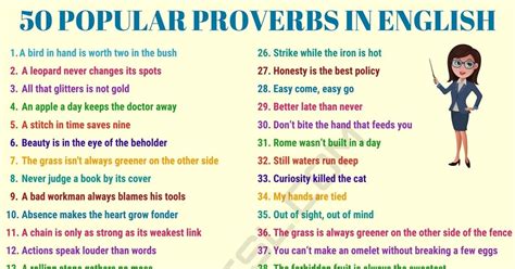 50 Examples Of Proverbs Examples Of Proverbs Proverbs English Riset