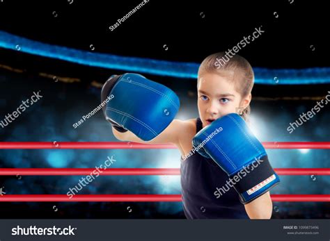 Young Sports Girl Boxing Ring Shots Stock Photo 1099873496 Shutterstock