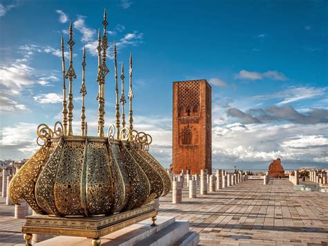 Hassan Tower Of Famous Historical Monuments Of Morocco In Rabat