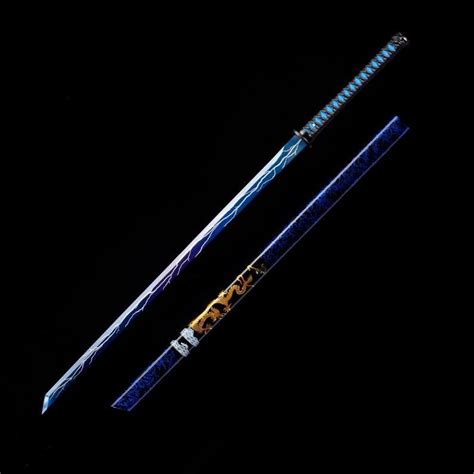 Handmade High Manganese Steel Blue Blade Lightning Theme Etsy In 2021